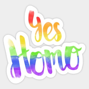 Yes Homo Sticker